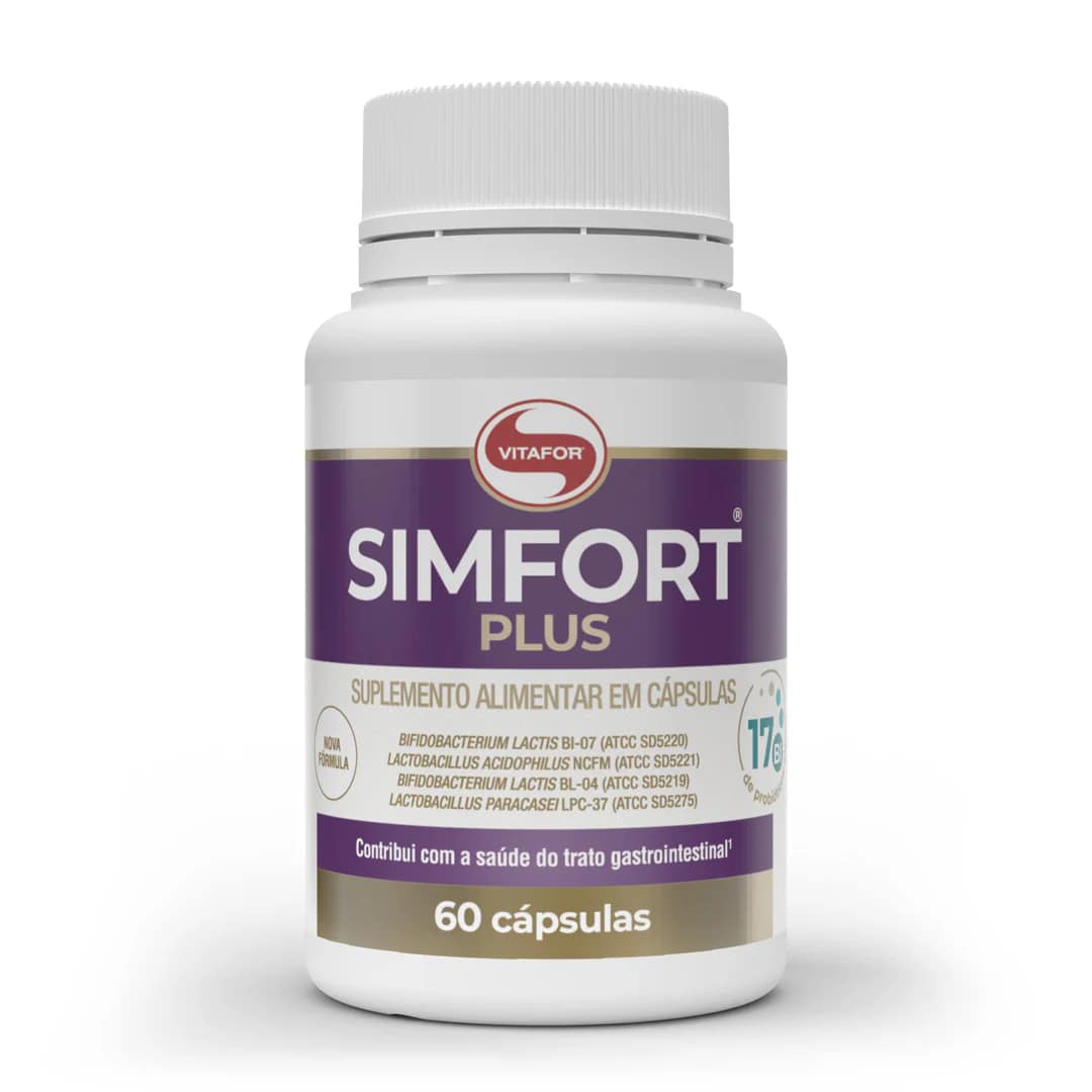 Simfort Plus Cápsulas Suplemento Vitafor Micro organismos essenciais Simfort Plus Cápsulas Suplemento Vitafor Micro organismos essenciais
