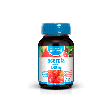 Acerola 1000 mg Suplemento Alimentar Naturmil Antioxidante Sistema Imunitário