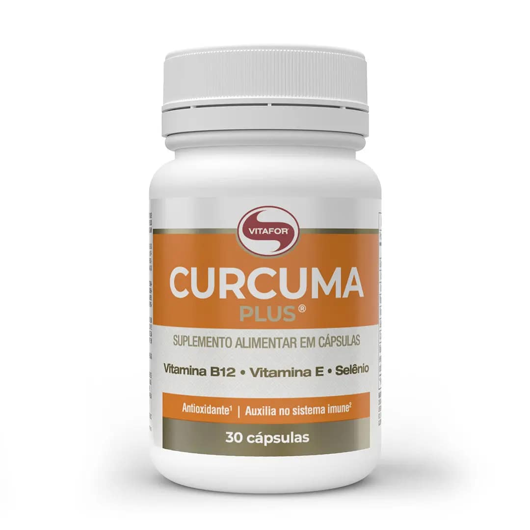 Curcuma Plus Cápsulas Vitafor Antioxidante Sistema Imunitário Articulações Suplemento Curcuma Plus Cápsulas Vitafor Antioxidante Sistema Imunitário Articulações Suplemento