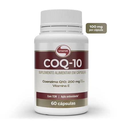 COQ-10 Vitafor Vitaminas Suplemento Vitalidade Saúde Cardiovascular Metabolismo Energético