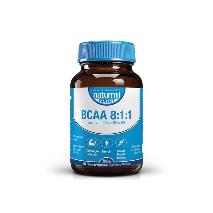 BCAA 8:1:1 Suplemento Alimentar Naturmil Energia Massa Muscular