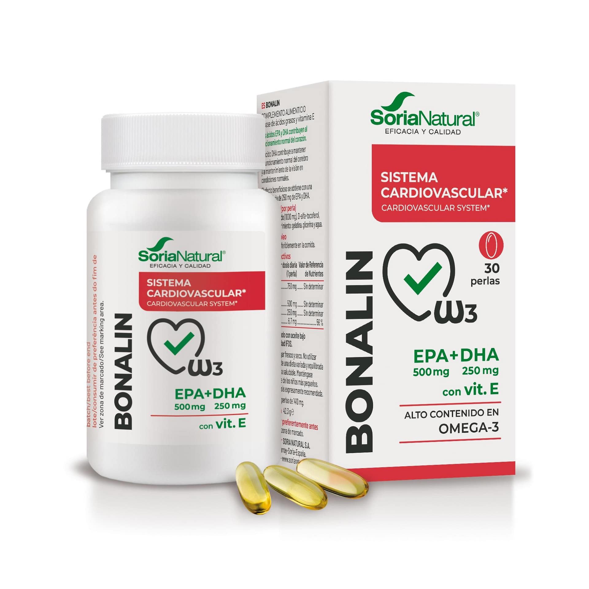 Bonalin EPA+DHA Cápsulas Soria Natural Saúde Cardiovascular Suplemento