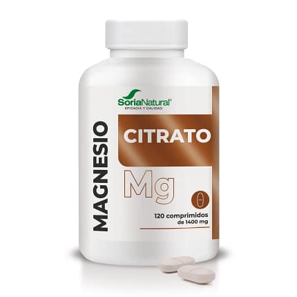 Citrato de Magnésio Comprimidos Libertação Prolongada Soria Natural Vitaminas Suplemento Sistema Nervoso Manutenção Ossos Dentes