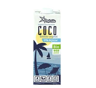 Bebida de Coco Sem Açúcar, biológico, sem glúten, sem lactose, vegan
