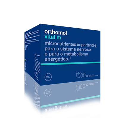 Orthomol Vital M, suplemento alimentar sem glúten, sem lactose