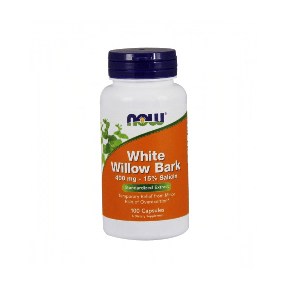 White Willow Bark 400 mg, suplemento alimentar sem glúten, sem soja