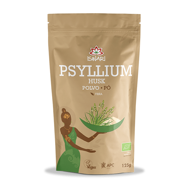 Psyllium Husk, biológico, sem glúten, vegan