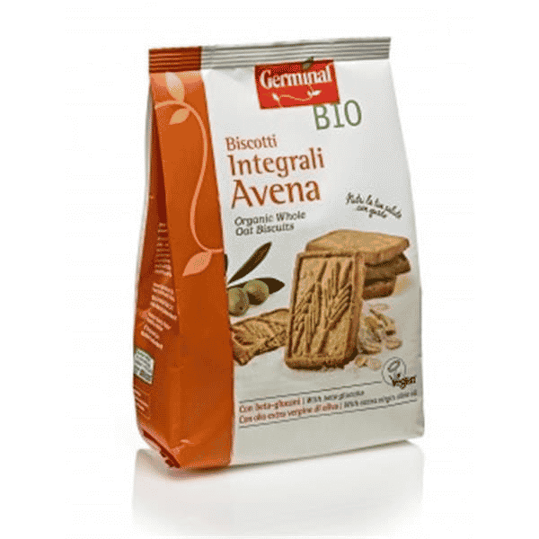 Biscoitos Integrais com Aveia, com ingredientes biológicos, vegan