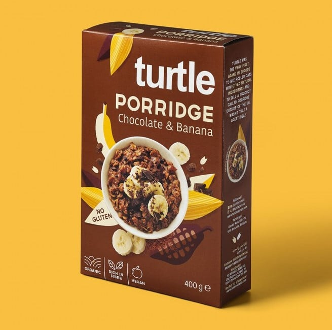 Porridge Chocolate e Banana, biológico, sem glúten, vegan