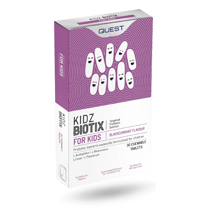Kidz Biotix, sem glúten, sem lactose, sem sal, vegan, vegetariano