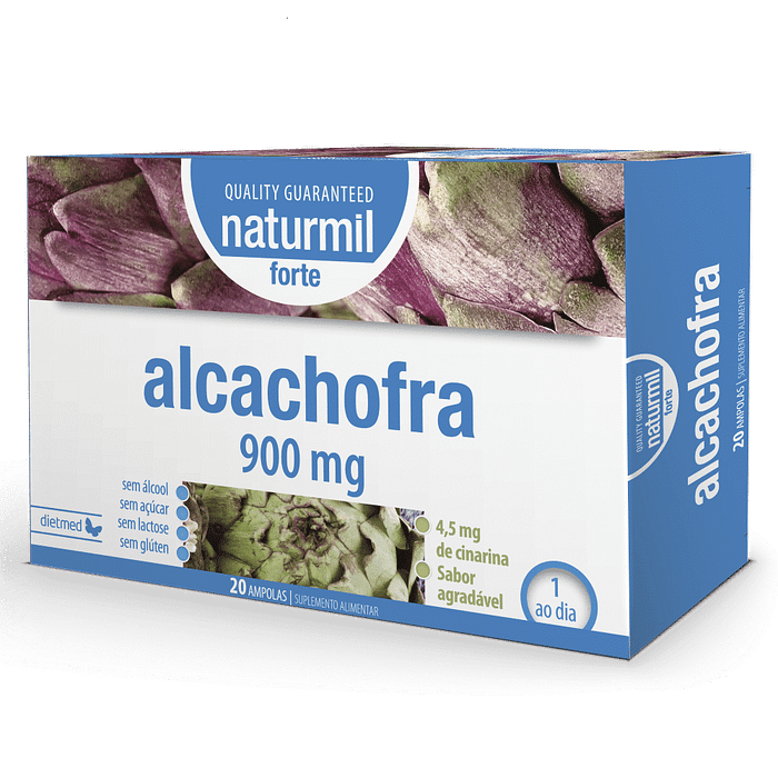 Alcachofra 900mg, suplemento alimentar sem açúcar, sem álcool, sem glúten, sem lactose, vegan