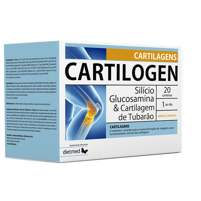 Cartilogen Cartilagens, suplemento alimentar sem glúten, sem lactose