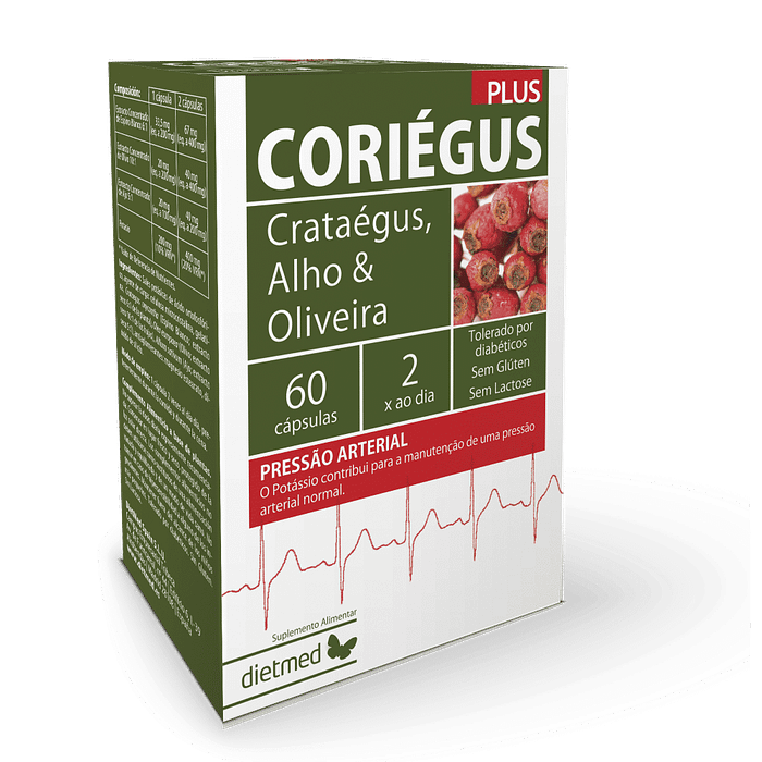 Coriégus Plus, suplemento alimentar sem glúten, sem lactose