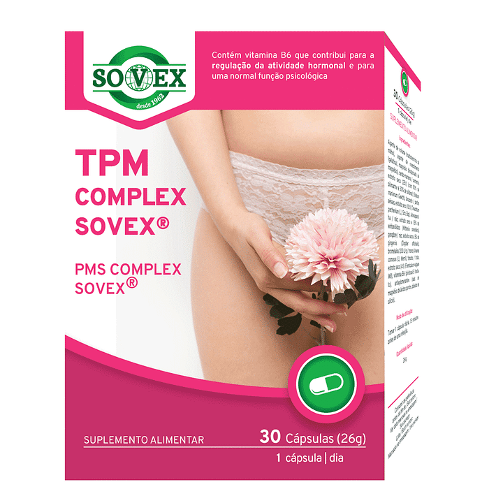 TPM Complex Sovex, suplemento alimentar sem glúten, sem lactose