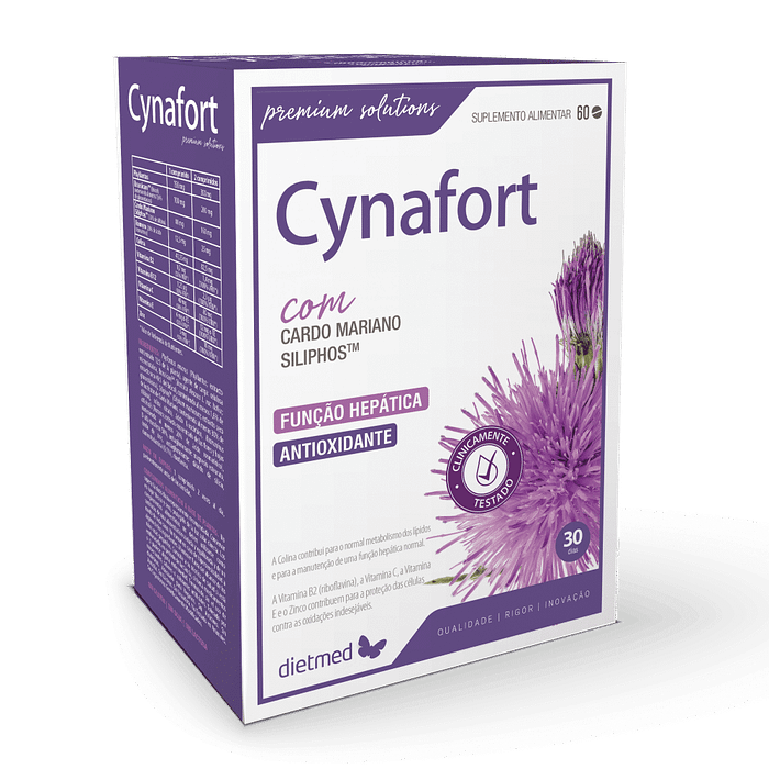 Cynafort, suplemento alimentar sem açúcar, sem glúten, sem lactose, vegan