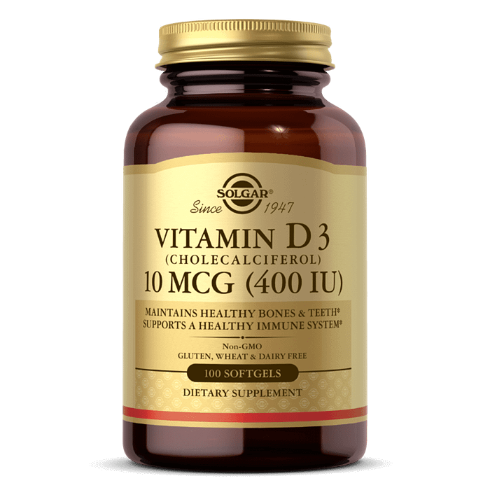 Vitamina D3 10 Mcg (400 IU) suplemento solgar