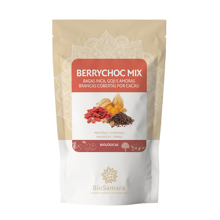 Berry Choc Mix, biológico, sem glúten, sem lactose, sem soja