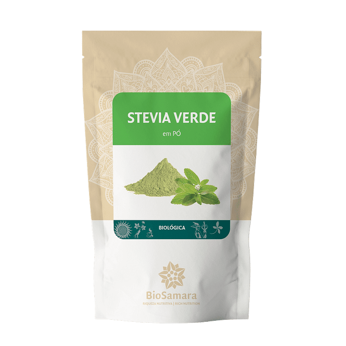 Stevia Verde em Pó, biológica