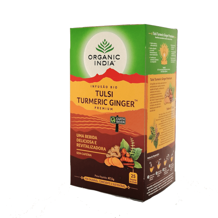 tulsi turmeric ginger 25saq organic india