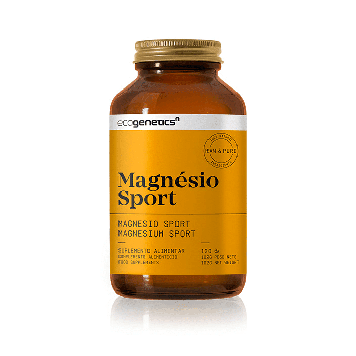 Magnésio Sport, suplemento alimentar sem glúten, vegan