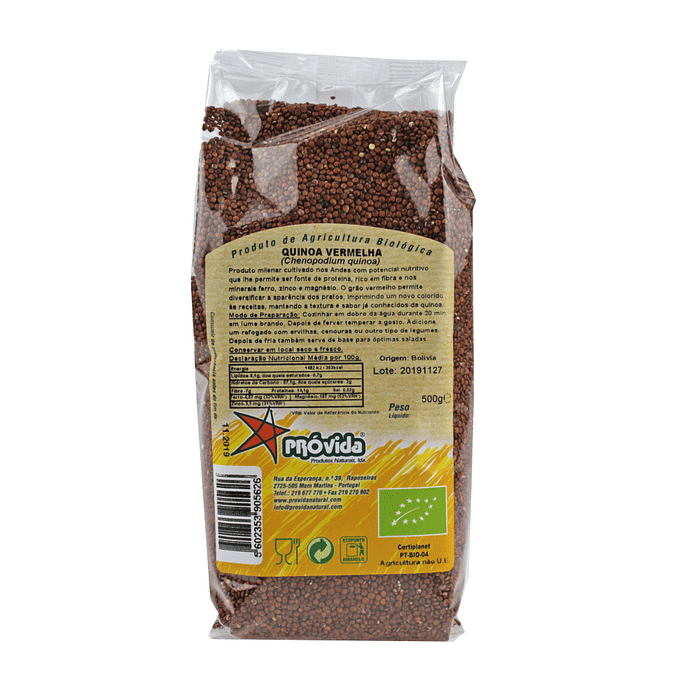 Quinoa Vermelha, produto de agricultura biológica