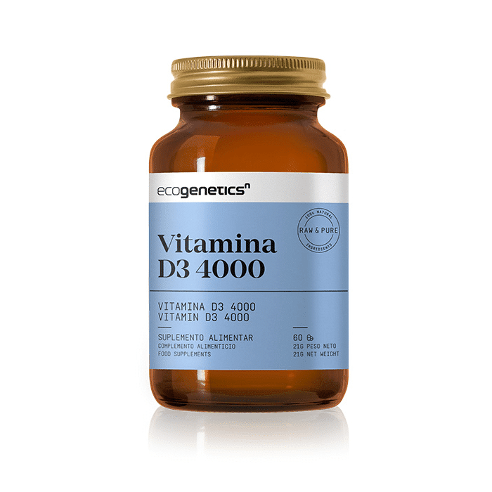 Vitamina D3 4000, suplemento alimentar sem glúten, vegan