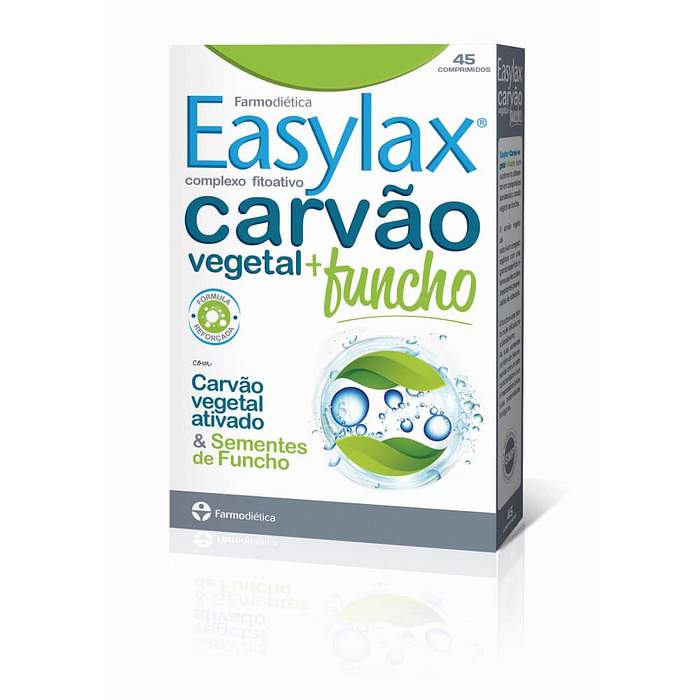 Easylax Carvão Vegetal + Funcho, suplemento alimentar