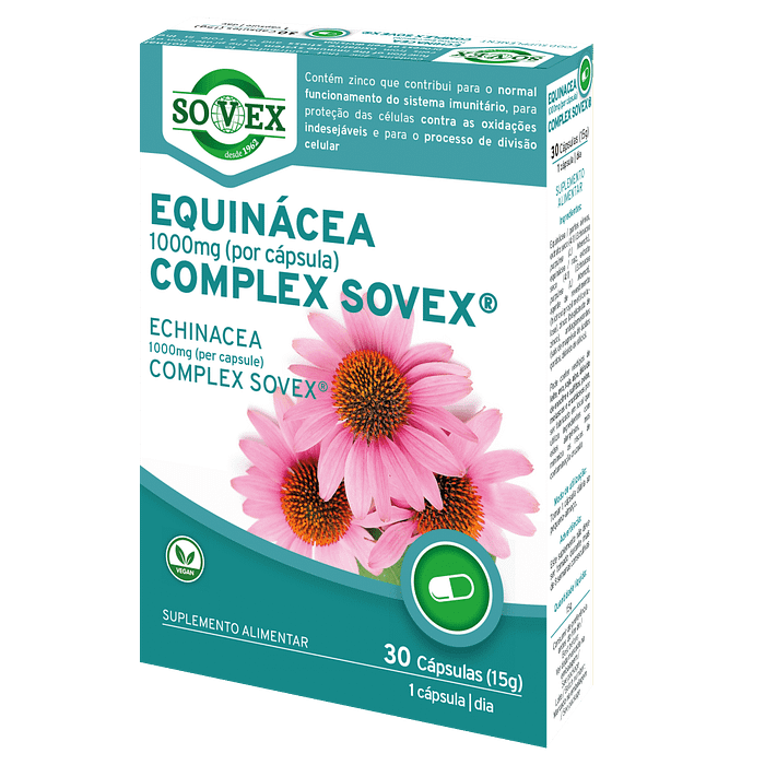 Equinácea Complex 1000 mg, suplemento alimentar vegan