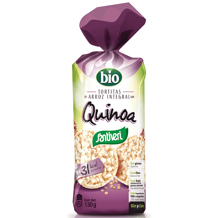 Galletes de Arroz Integral com Quinoa, sem glúten