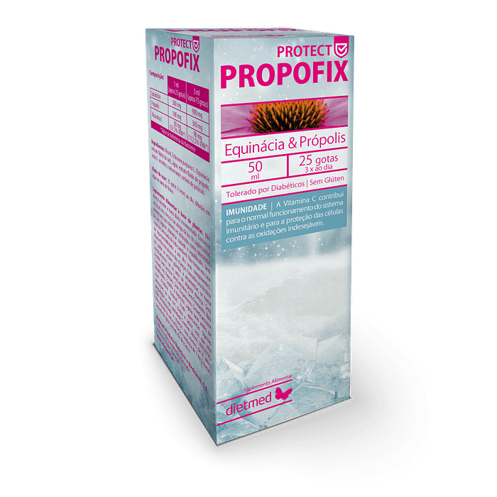 Propofix Protect Gotas, suplemento alimentar sem amido, sem glúten, sem lactose