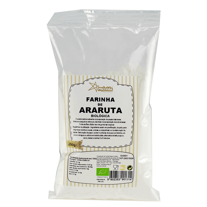 Farinha de Araruta, produto biológico