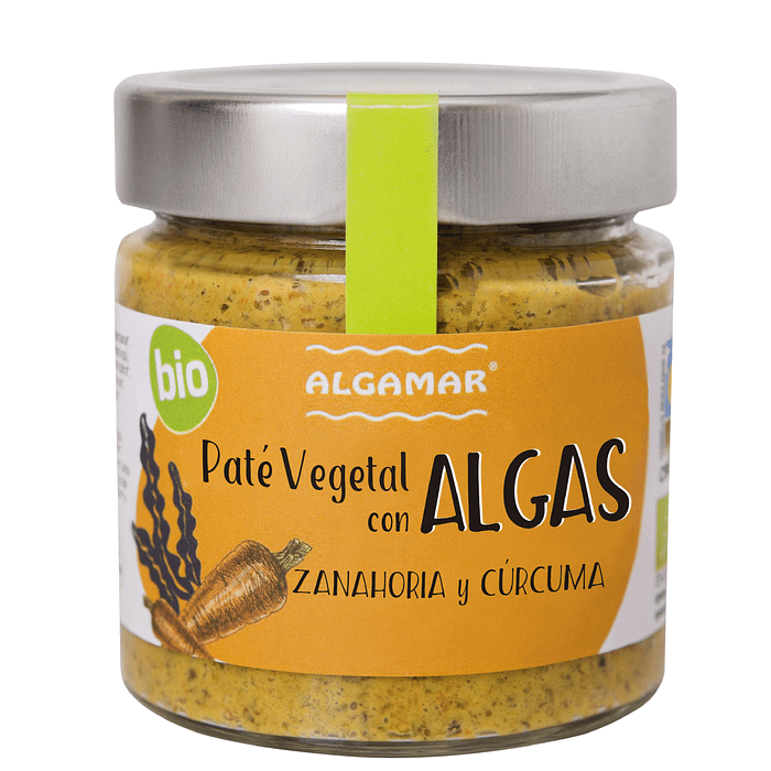 Paté Vegetal com Algas - Cenoura e Curcuma, biológico