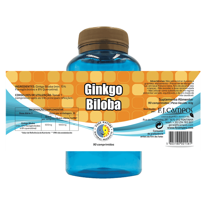 Ginkgo Biloba, suplemento alimentar