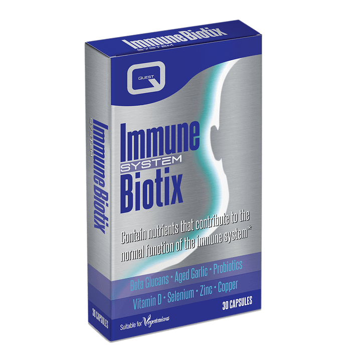 Immune System Biotix, suplemento alimentar sem glúten, sem lactose, sem sal, vegetariano