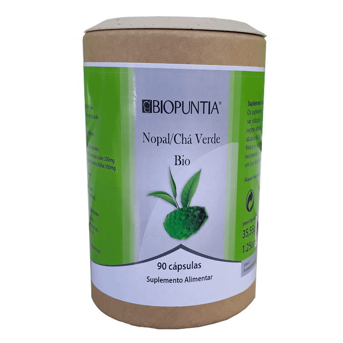 Nopal + Chá Verde Bio, suplemento alimentar