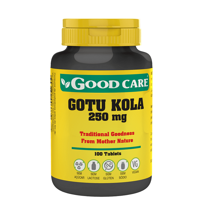 Gotu Kola, suplemento alimentar sem açúcar, sem glúten, sem lactose