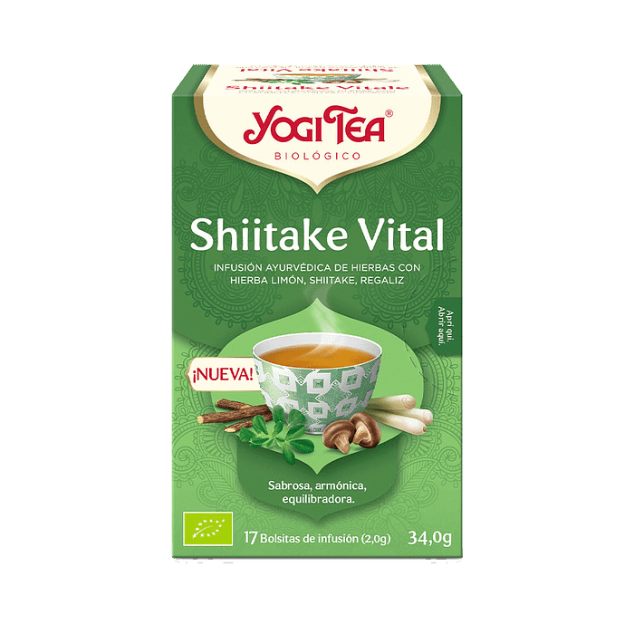 Infusão Shiitake Vital, biológica, sem glúten, vegan