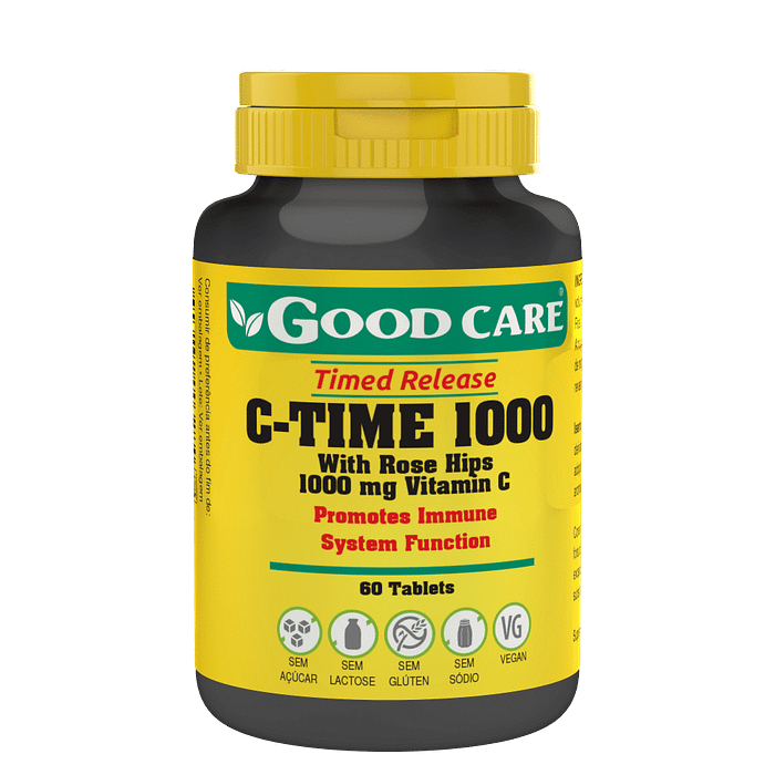 C-Time 1000, suplemento alimentar sem açúcar, sem glúten, sem lactose