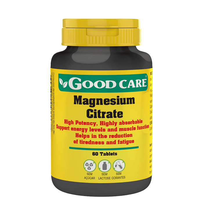 Magnesium Citrate, suplemento alimentar sem açúcar, sem lactose