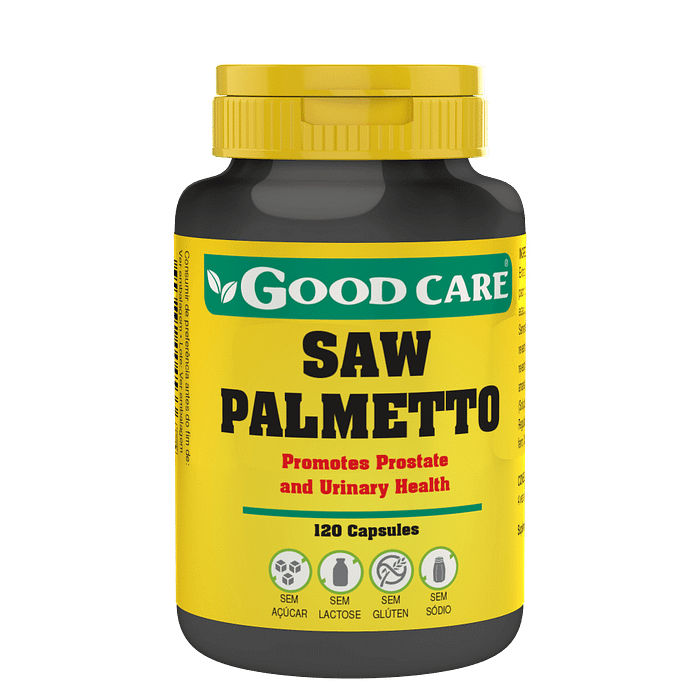 Saw Palmetto, suplemento alimentar sem açúcar, sem glúten, sem lactose