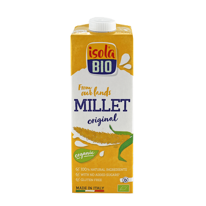 Bebida de Millet, biológico, sem açúcar, sem glúten