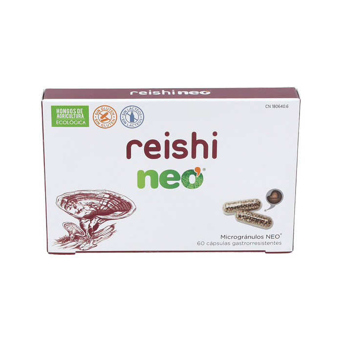 Reishi Neo, suplemento alimentar biológico, sem glúten, sem lactose