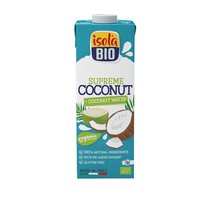 Supreme Coco, Leite Coco + Água de Coco, biológico, sem açúcar, sem glúten