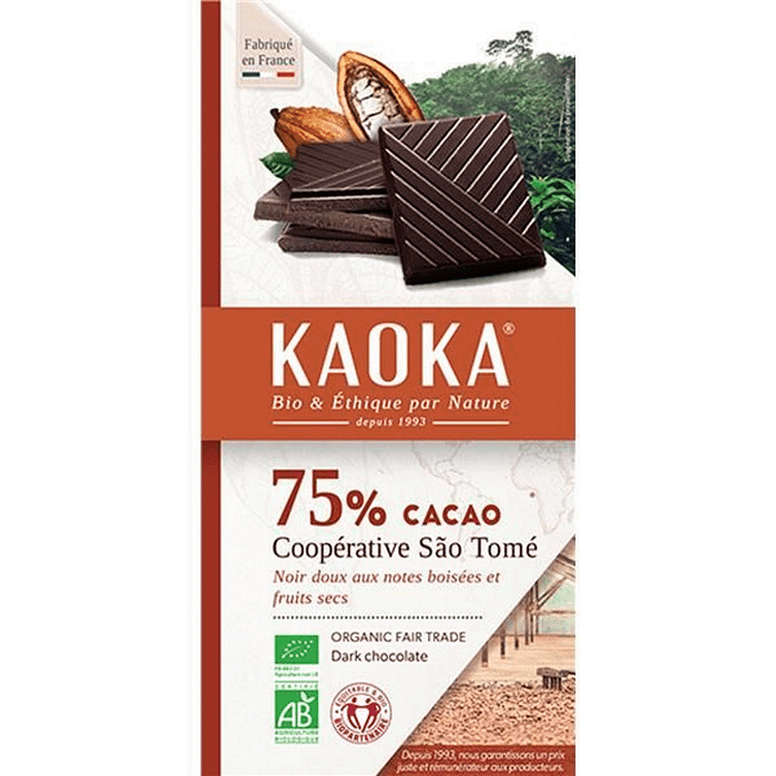 Chocolate Preto 75% Cacau Bio