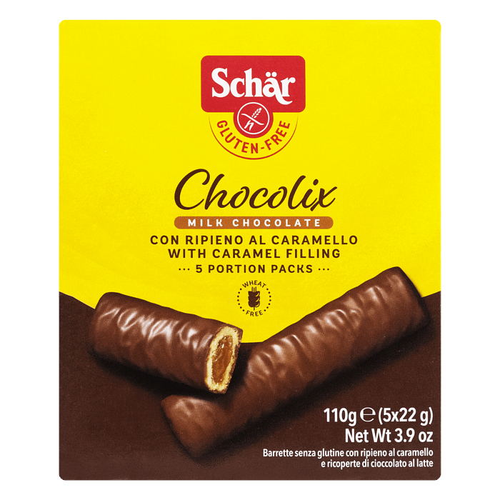 Chocolix - Barra com Chocolate e Caramelo, sem glúten