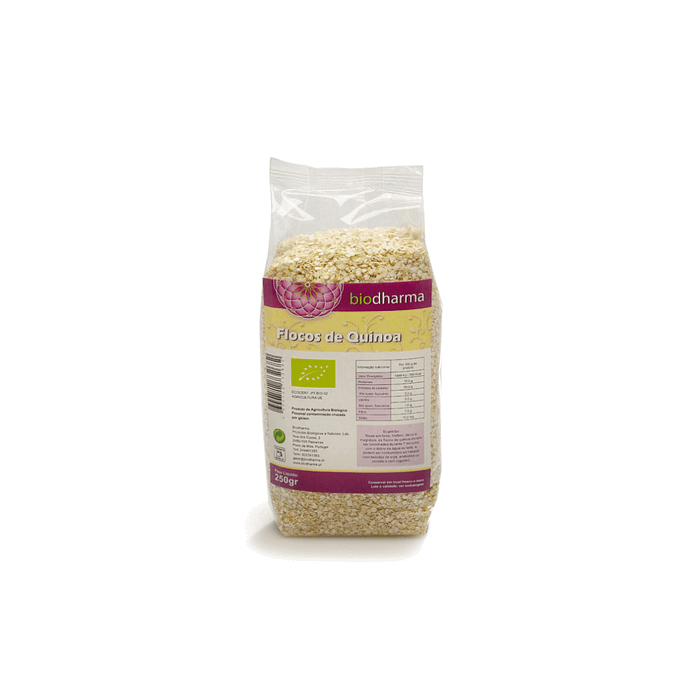 Flocos de Quinoa, biológico, sem lactose, sem soja, vegan, vegetariano