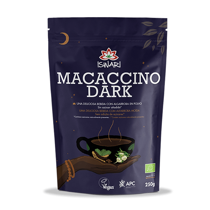 Macaccino Dark, com ingredientes biológicos, sem glúten, vegan