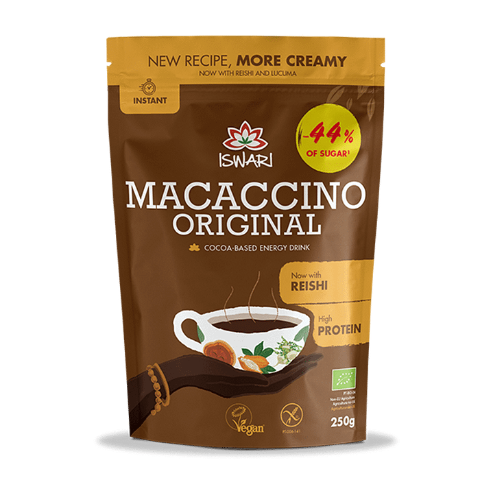Macaccino Original - Reishi, com ingerdientes biológicos, sem glúten, vegan