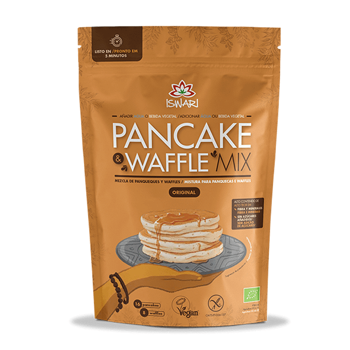 Pancake e Waffle Mix - Original, com ingredientes biológicos, sem glúten, vegan