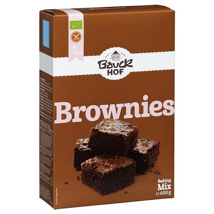 Preparado para Brownies, com ingredientes biológicos, sem glúten, vegan